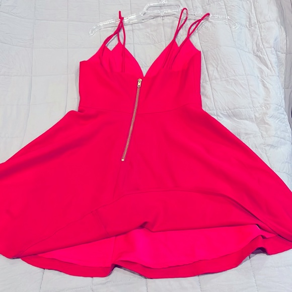 NBD the XNaven twins Hot Pink Fit and Flare Mini Dress. Back Zipper Lined. SM - Picture 6 of 14